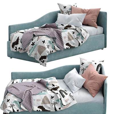 现代儿童床 单人床-3